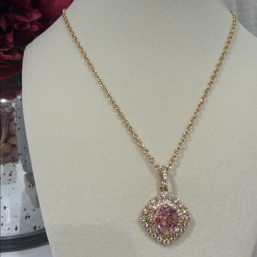 2/$35.00 - Rose Quartz Gold Plating